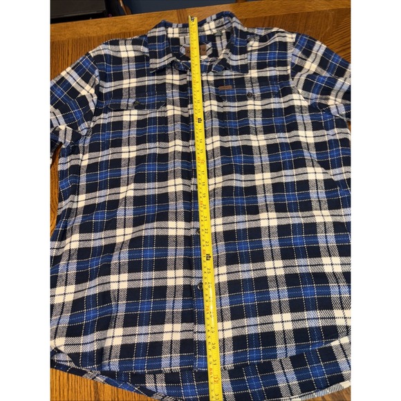 Orvis Thick Flannel Soft Shirt Mens 2XL Button Up Check Blue Lumberjack Plaid - Picture 10 of 11